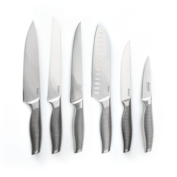 Set Of 6 Stainless Steel Knives - Silver