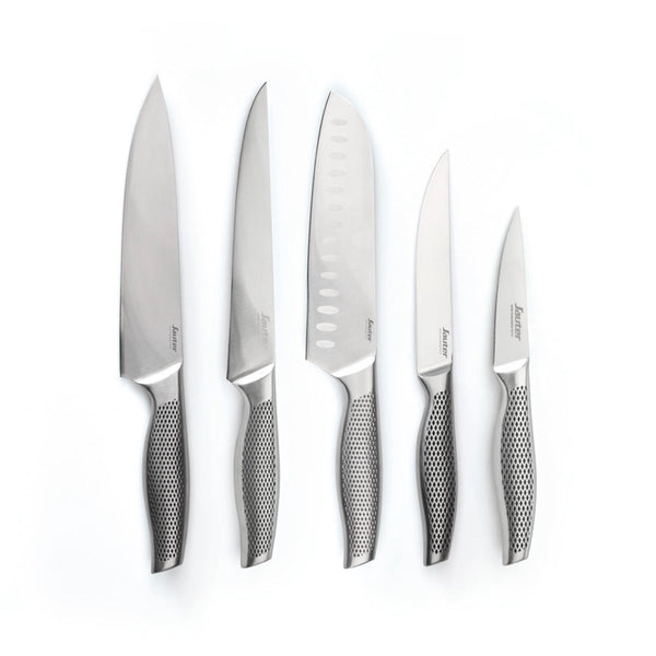 Set Of 5 Stainless Steel Knives - Silver