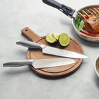 Universal Knife Holder Set + 5 Knives - Silver