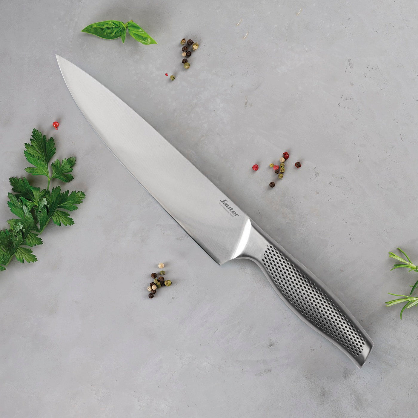 Universal Knife Holder Set + 5 Knives - Silver