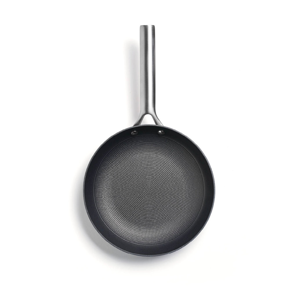 Set De 3 Poêle En Fonte Structure Nid D'Abeille Avec Poignée En Inox - Noir