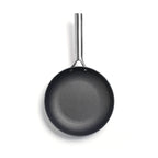 Set De 3 Poêle En Fonte Structure Nid D'Abeille Avec Poignée En Inox - Noir