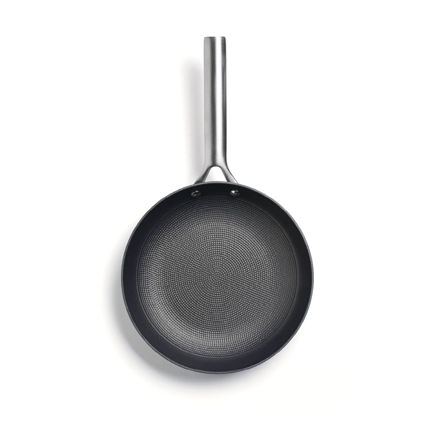 Set De 3 Poêle En Fonte Structure Nid D'Abeille Avec Poignée En Inox - Noir