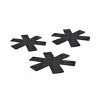 Set De 3 Poêles En Fonte Émaillée Avec Poignée En Inox - Gris Foncé/Crème + Set De 3 Separateurs De Poêle - Foncé/Crème + Noir