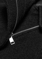 Veste St Jodie En Laine Style Motard - Noire