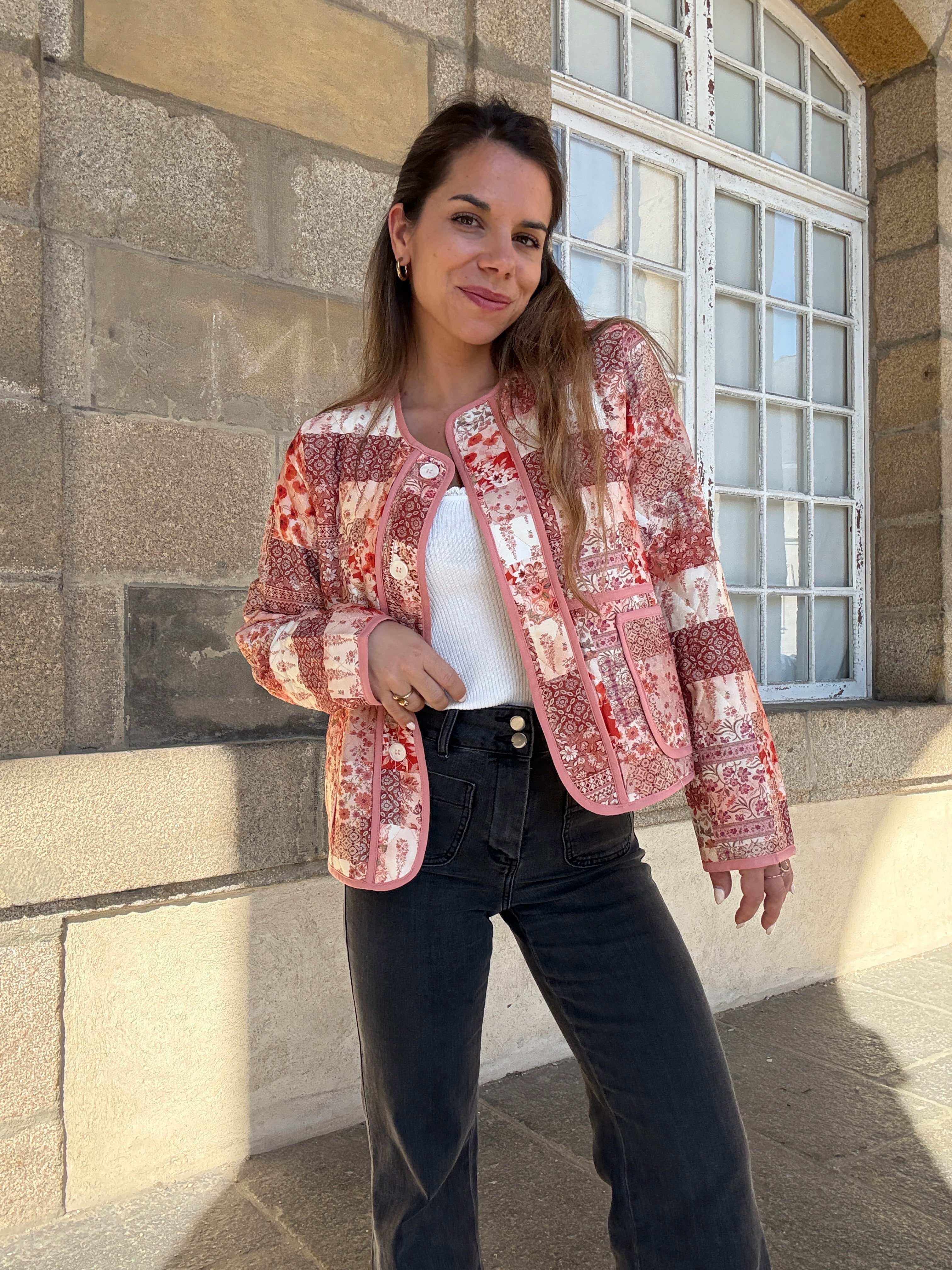 Chaqueta acolchada Paula patchwork