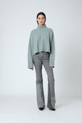 Pull Col Roule - Celadon