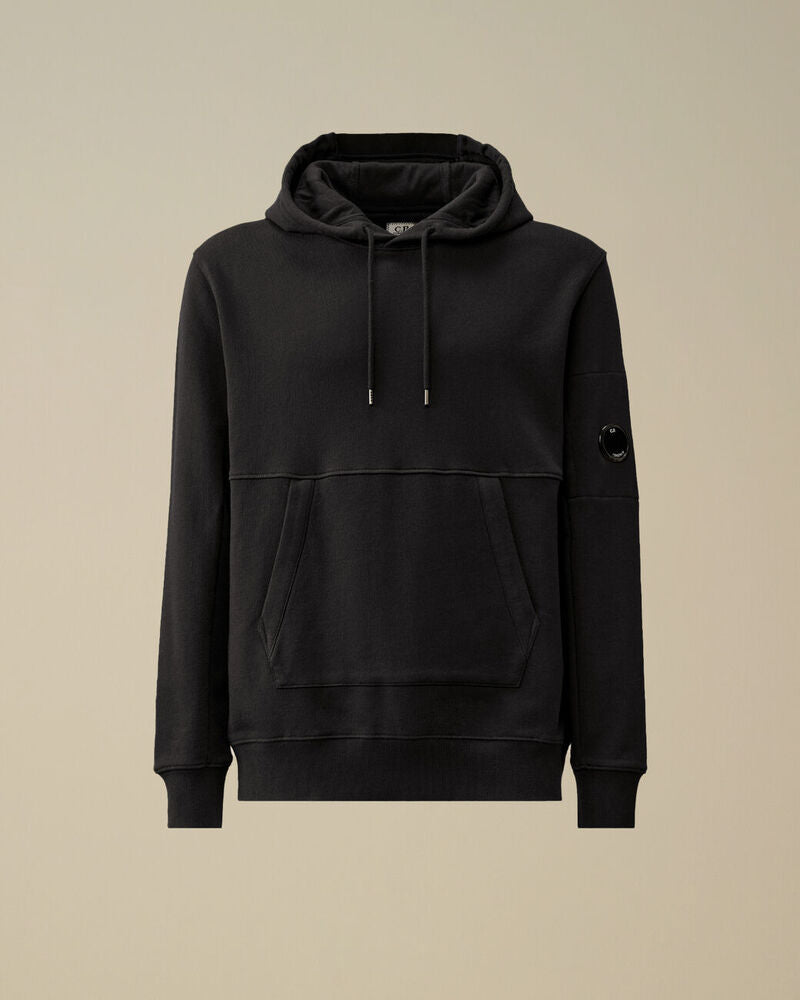 CP Company - Diagonal Fleece Lens Hoodie – Black