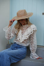 Blouse Brodée Milko - Beige