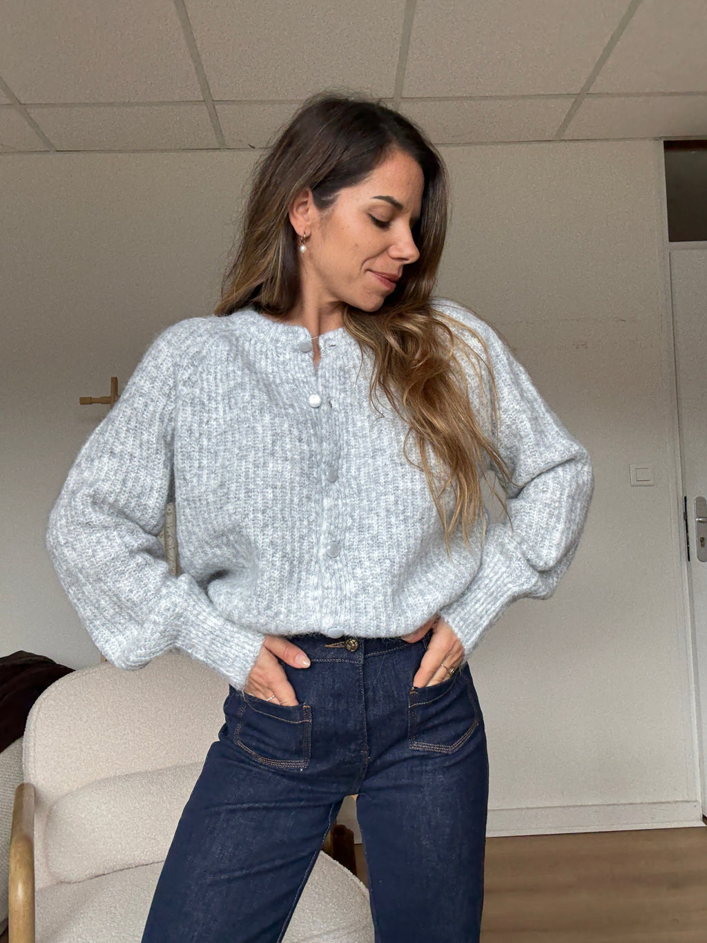 Light Grey Irène Cardigan