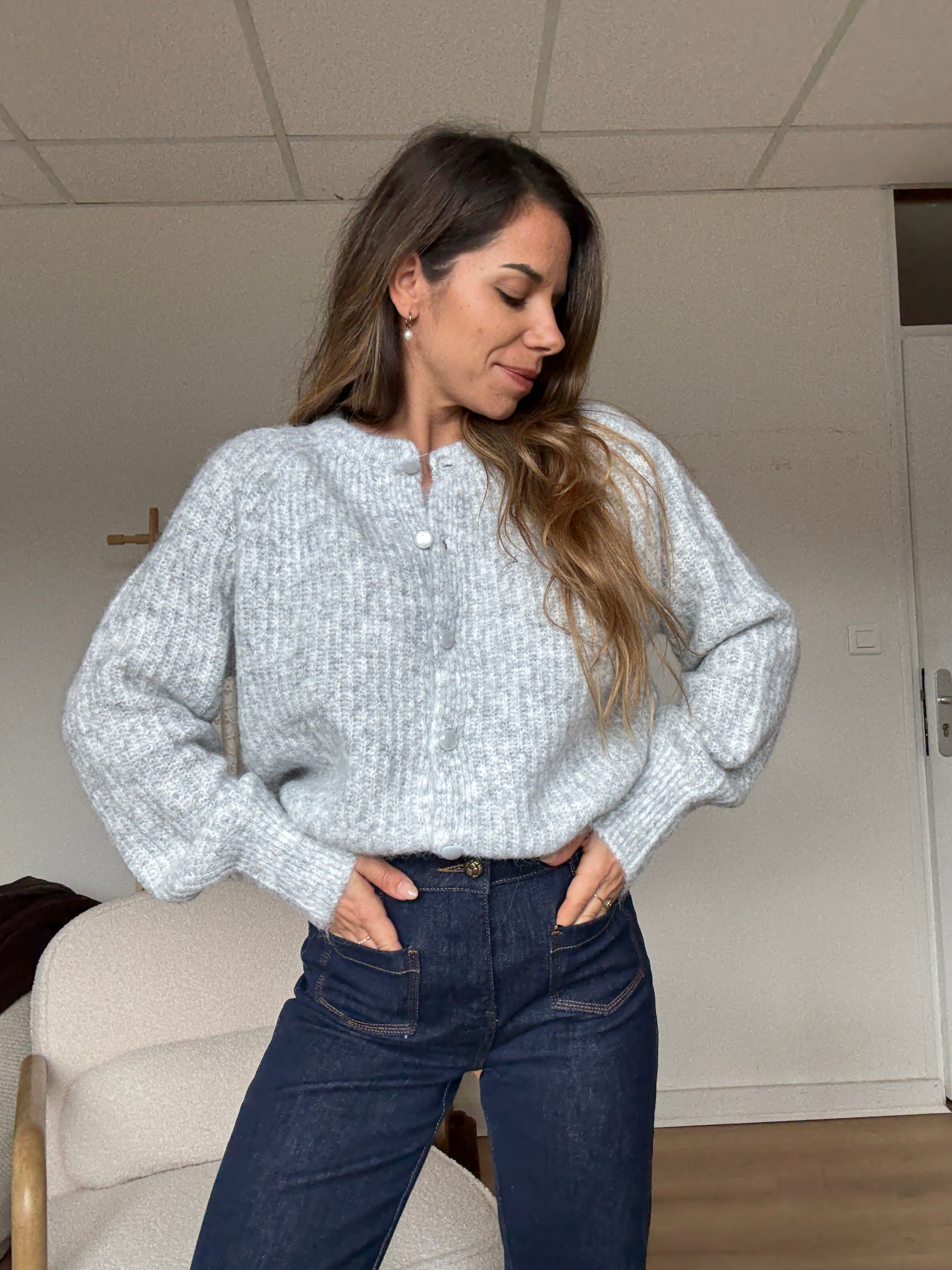Light Grey Irène Cardigan
