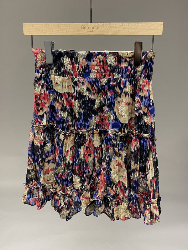 Print Lurex Short Skirt - Print Louna
