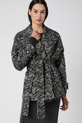 Belted Waist Coat - Black