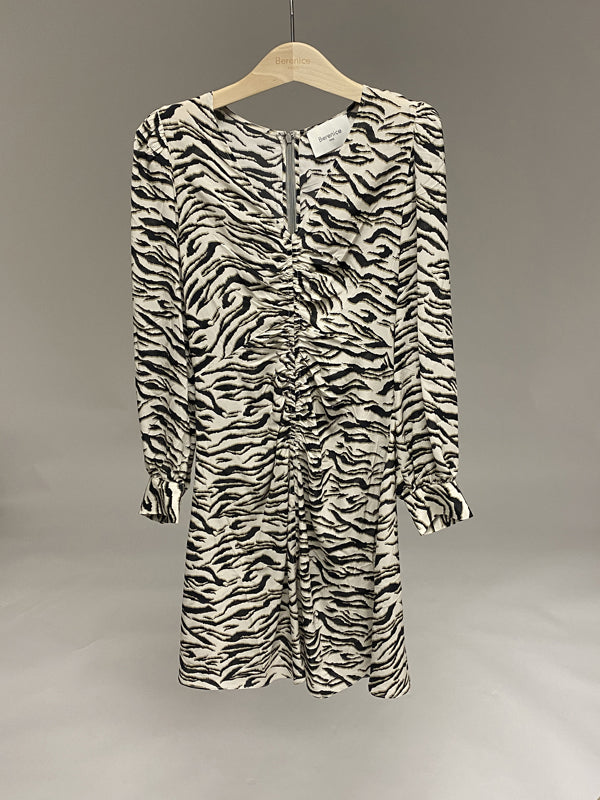 Short Gathered Front Dress - Savana Print
