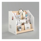Librería y Estantería Para Juguetes Dúo – Blanco y Gris