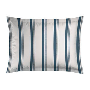 Federa Da Guanciale Raso Di Cotone - Sira Bianco / Blu