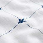 Laken van katoensatijn - Ligne Atlantique Blauw / Wit