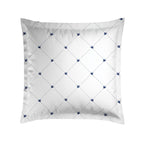 Cotton Sateen Pillowcase - Ligne Atlantique White / Blue