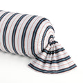 Cotton Sateen Bolster Case - Ligne Atlantique White / Blue