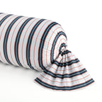 Cotton Sateen Bolster Case - Ligne Atlantique White / Blue