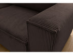Nihad - Canapé D'Angle Fixe Compact - Velours Côtelé - Angle Gauche