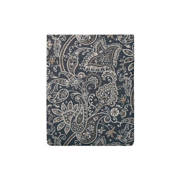 Lenzuolo Sopra In Raso Di Cotone - Paisley Grigio / Tortora