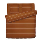 Funda Nórdica + 2 Fundas Almohada Charles Marrón Algodón Satén