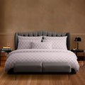 Cotton Sateen Duvet Cover + Pillowcase - Plant Vibrance Light Purple / Light Purple