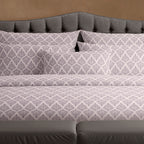 Cotton Sateen Duvet Cover + Pillowcase - Plant Vibrance Light Purple / Light Purple