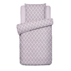 Cotton Sateen Duvet Cover + Pillowcase - Plant Vibrance Light Purple / Light Purple