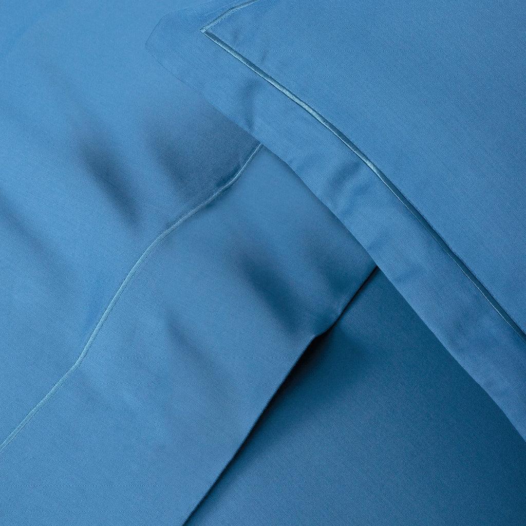 Funda de Almohada de Satén de Algodón - Lisa 1 Azul Baratta 05