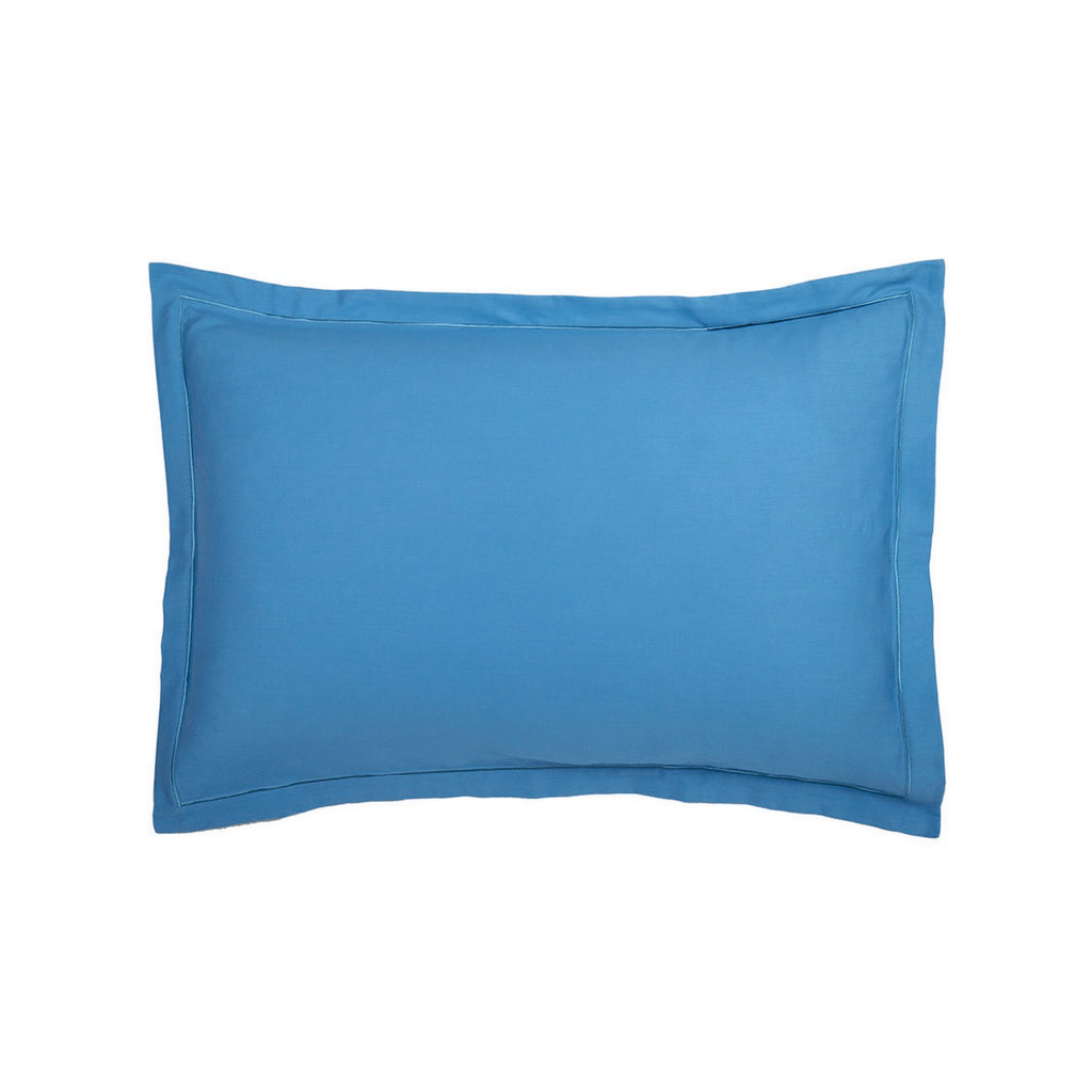Funda de Almohada de Satén de Algodón - Lisa 1 Azul Baratta 05