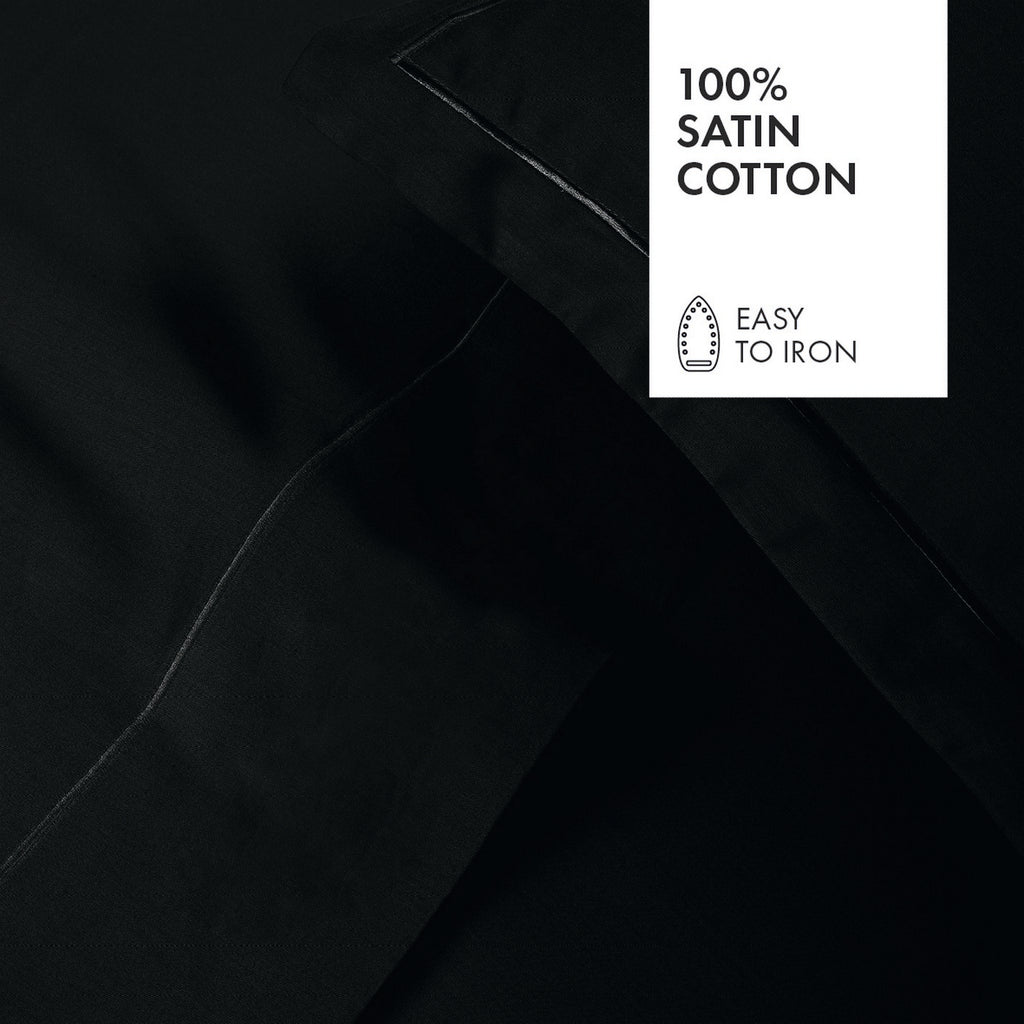 Funda De Almohada De Satén De Algodón - Liso 1 Baratta Gris 03