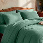 Funda de Almohada de Gasa de Algodón - Uni Verde 12