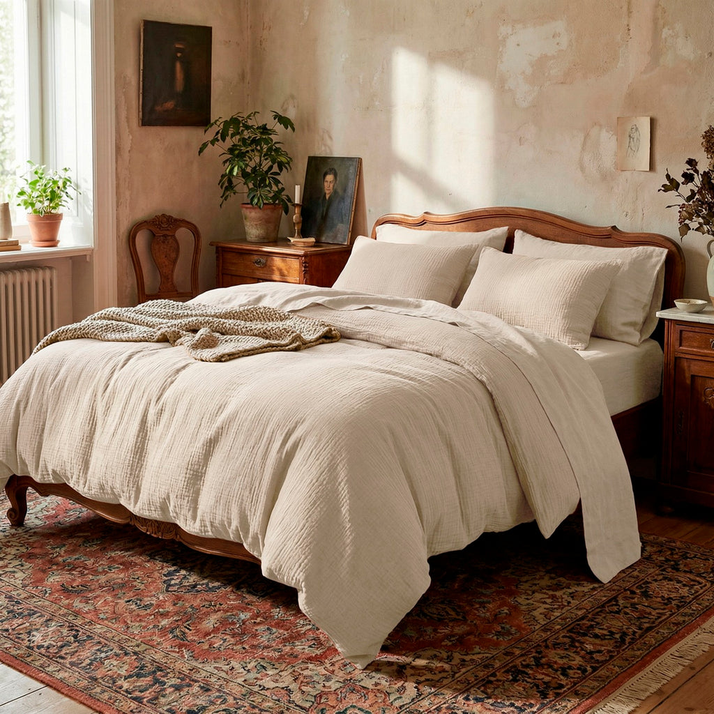 Taie De Traversin Gaze De Coton - Uni Taupe 07