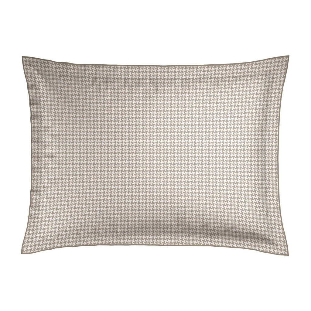 Funda De Almohada De Satén De Algodón - Élégance Brisée Topo