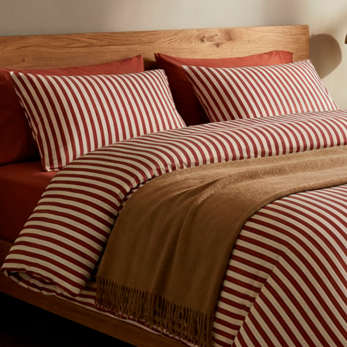 Taie D'Oreiller Satin De Coton - Tyra Rouge
