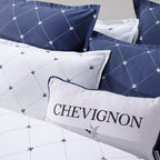 Cotton Sateen Duvet Cover + Pillowcase - Evy Ducks Blue