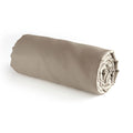 Spannbettlaken aus Baumwollsatin - Uni Taupe