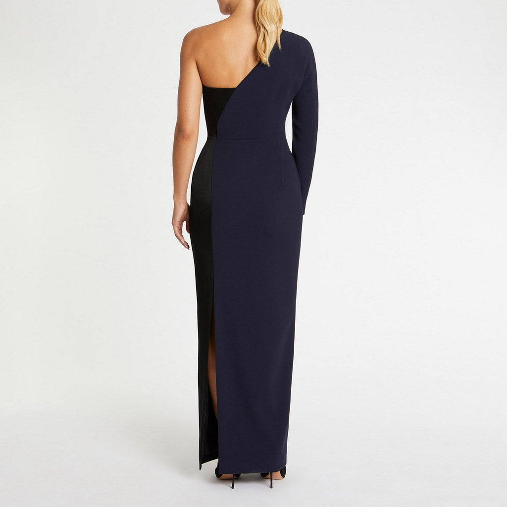 Vestido - Azul Marino y Negro - Mujer