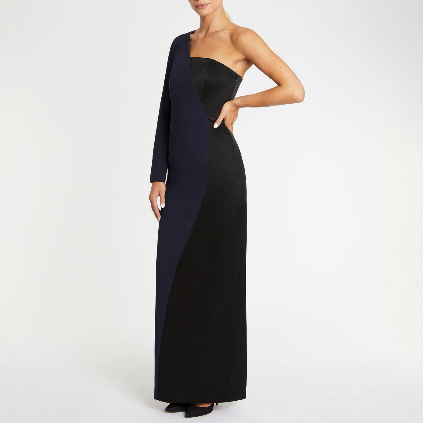 Vestido - Azul Marino y Negro - Mujer