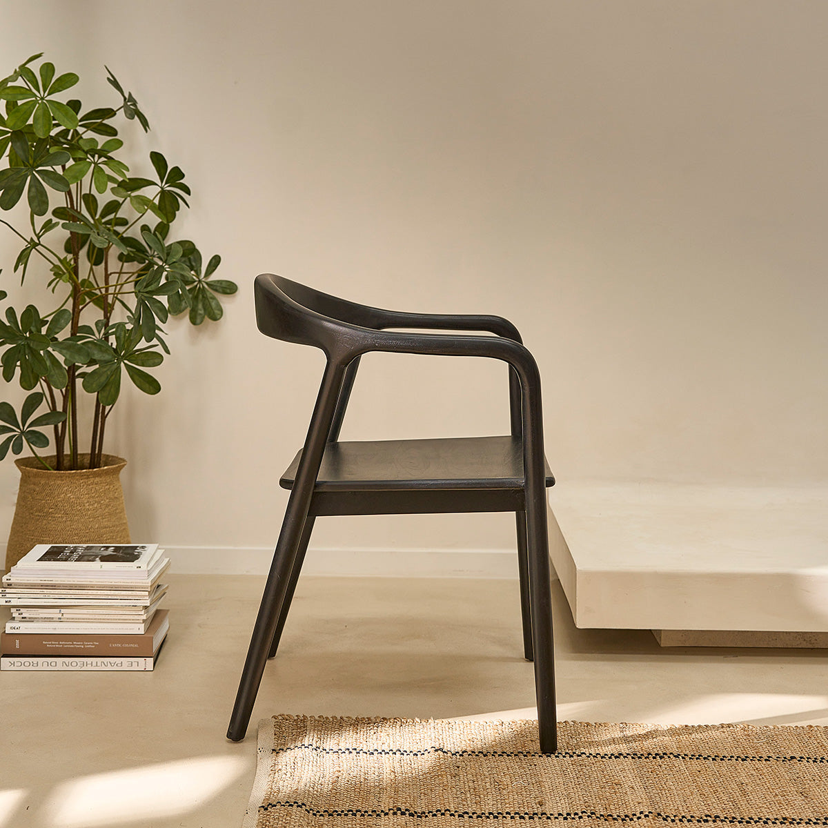 Ambre - Solid Teak Chair - Black