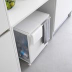 Cubo De Basura De 2 Compartimentos Tower Con Ruedas - Blanco