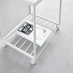 Cubo De Basura De 2 Compartimentos Tower Con Ruedas - Blanco
