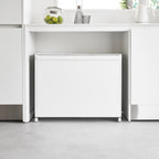 Cubo De Basura De 3 Compartimentos Tower Con Ruedas - Blanco