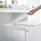 Cubo De Basura De 3 Compartimentos Tower Con Ruedas - Blanco