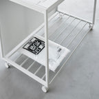 Cubo De Basura De 3 Compartimentos Tower Con Ruedas - Blanco
