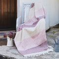 Plaid Tejido - Rosa / Malva - Chevron