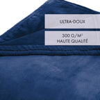 Maxi Plaid/Copriletto In Pile - Blu - Tinta Unita