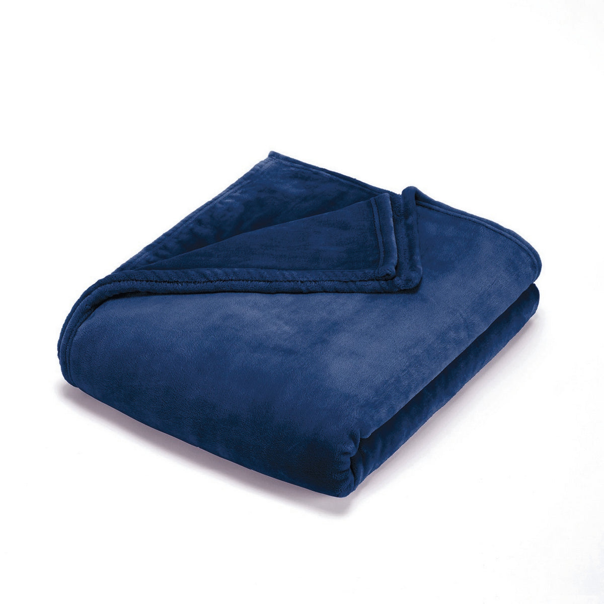 Maxi Plaid/Copriletto In Pile - Blu - Tinta Unita